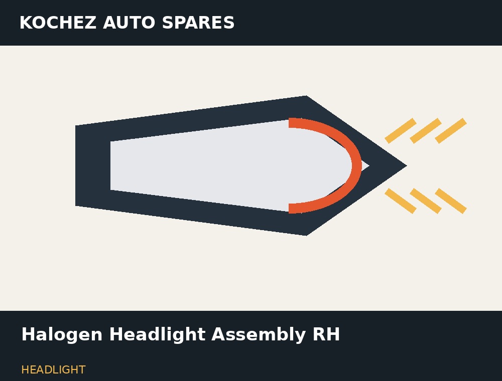 Halogen Headlight Assembly RH